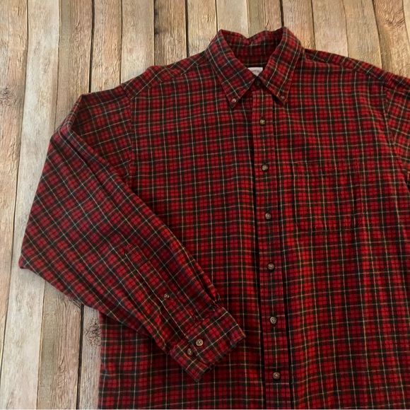 Brooks Brother mens long sleeve plaid button down flannel shirt | size Large - Picture 2 of 9